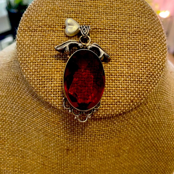 SS AMBER STONE PENDANT - Picture 5 of 6